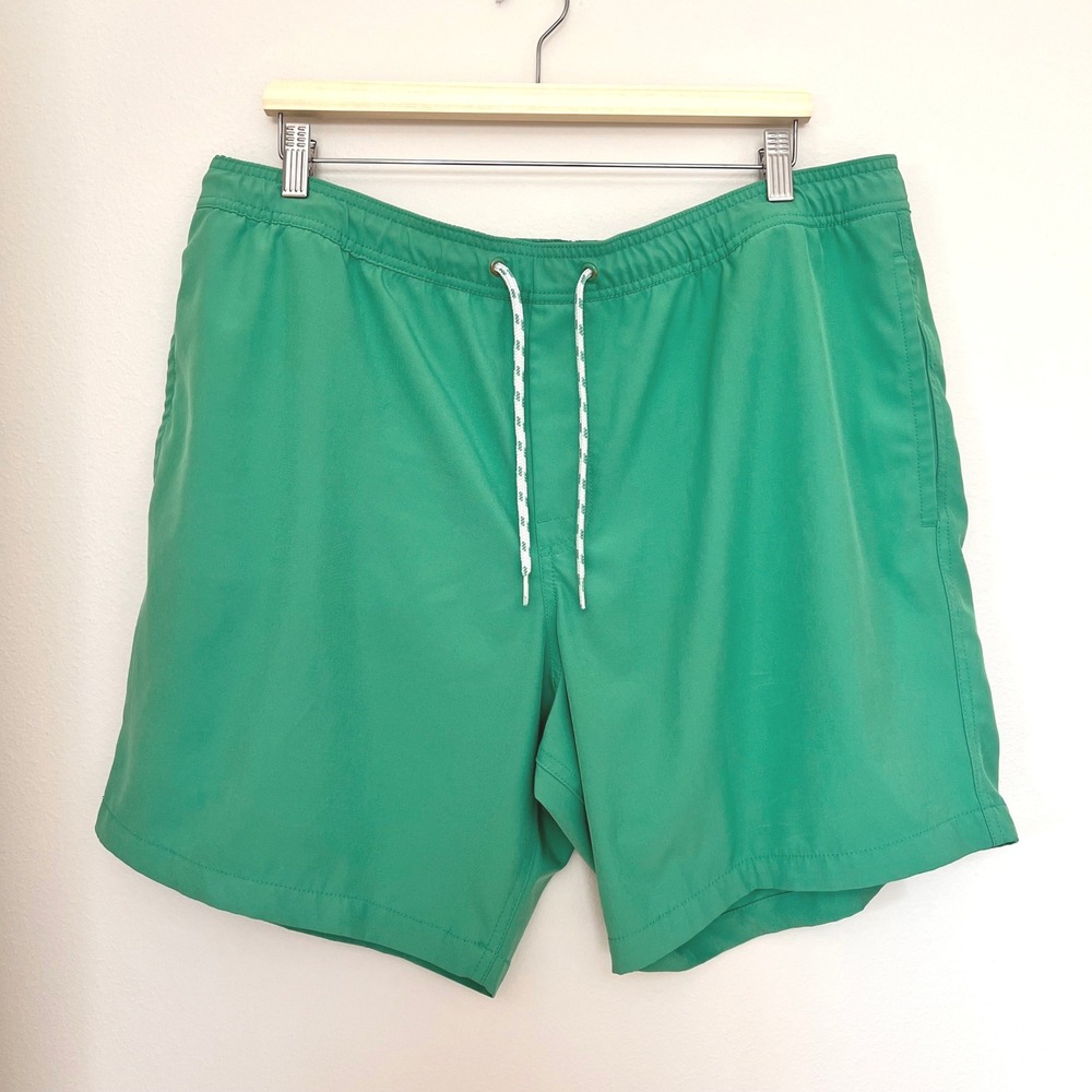 Gap‎ Mens Pool Short Swim Trunks Green Elastic Waist Drawstring Mesh Lined XL
